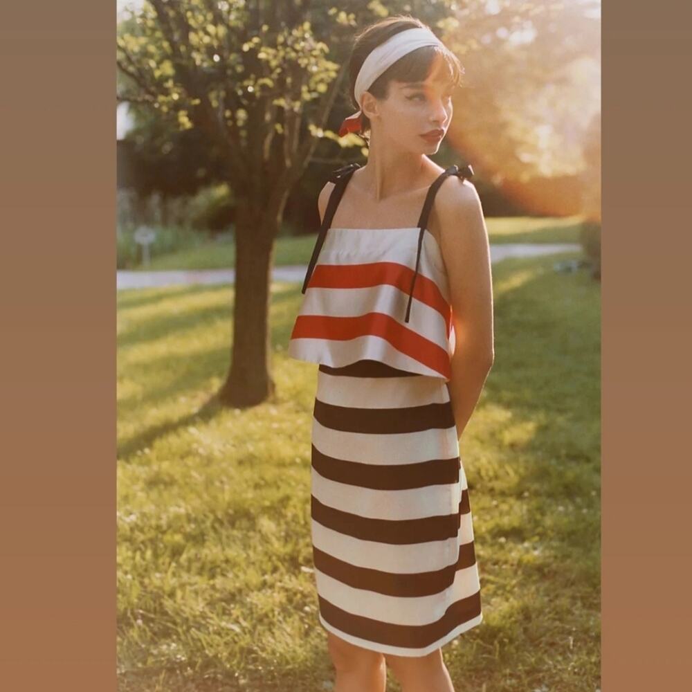 NWT Mare Mare Anthropologie Nautical Striped Mini Dress, Sz SP